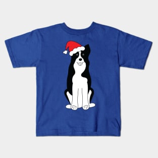 Christmas Border Collie Kids T-Shirt